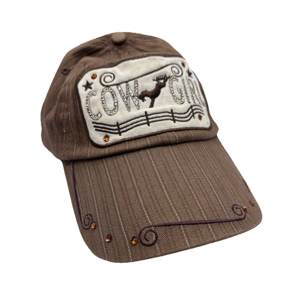 Women’s Cowgirl Western Cap Brown Adjustable Rodeo Country Hat